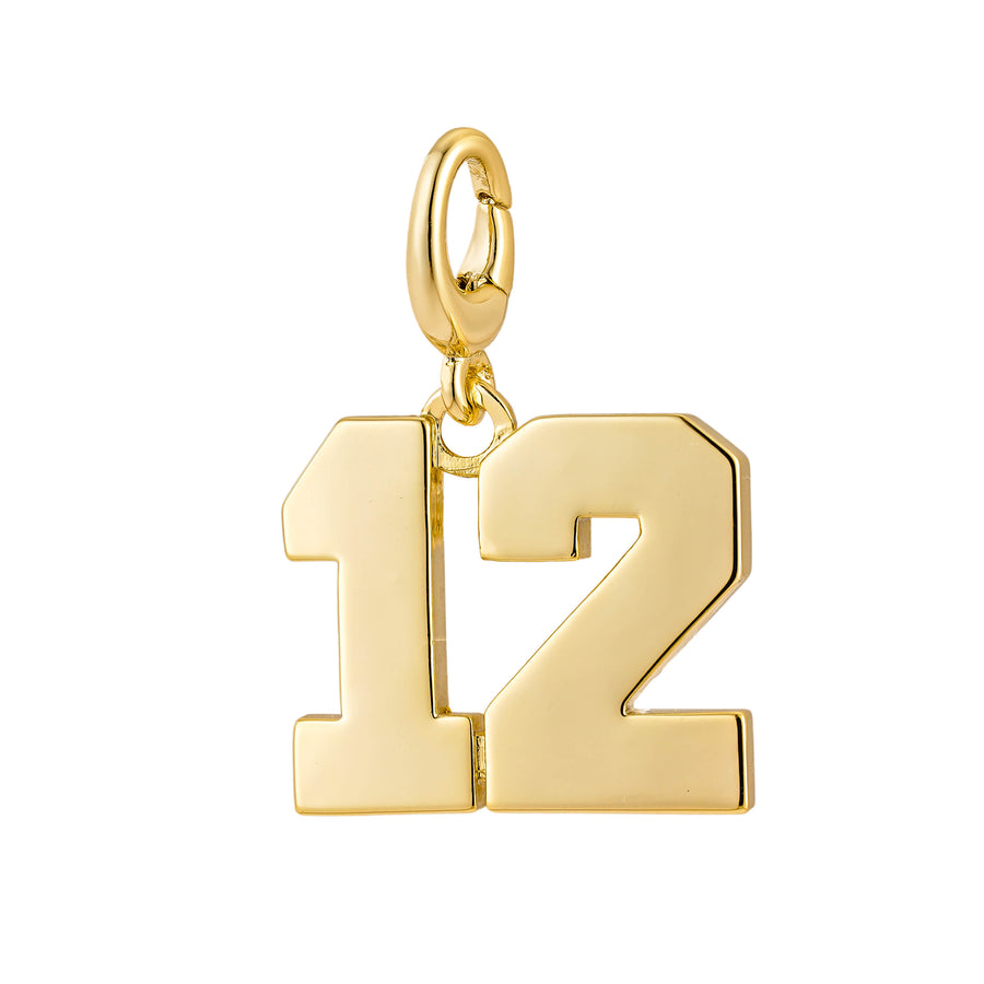Drip Digits - Gold Number Pendant