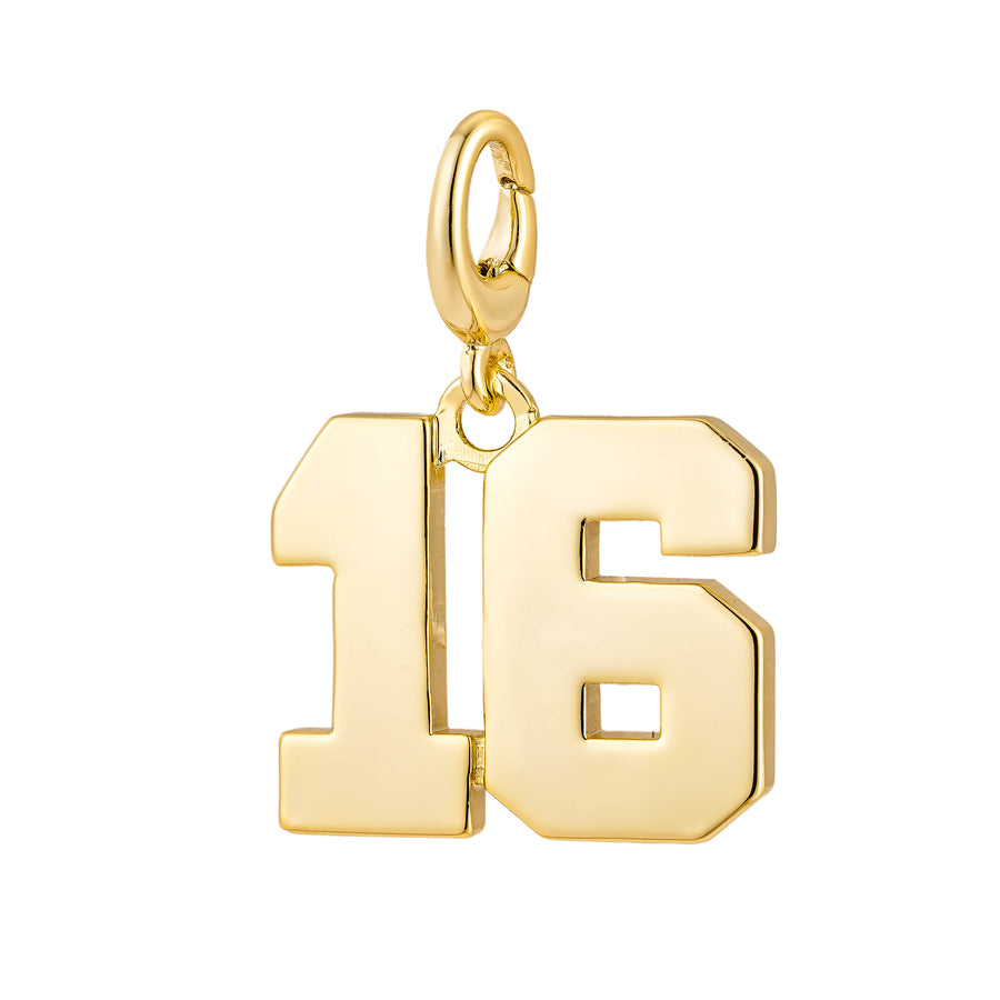 Drip Digits - Gold Number Pendant