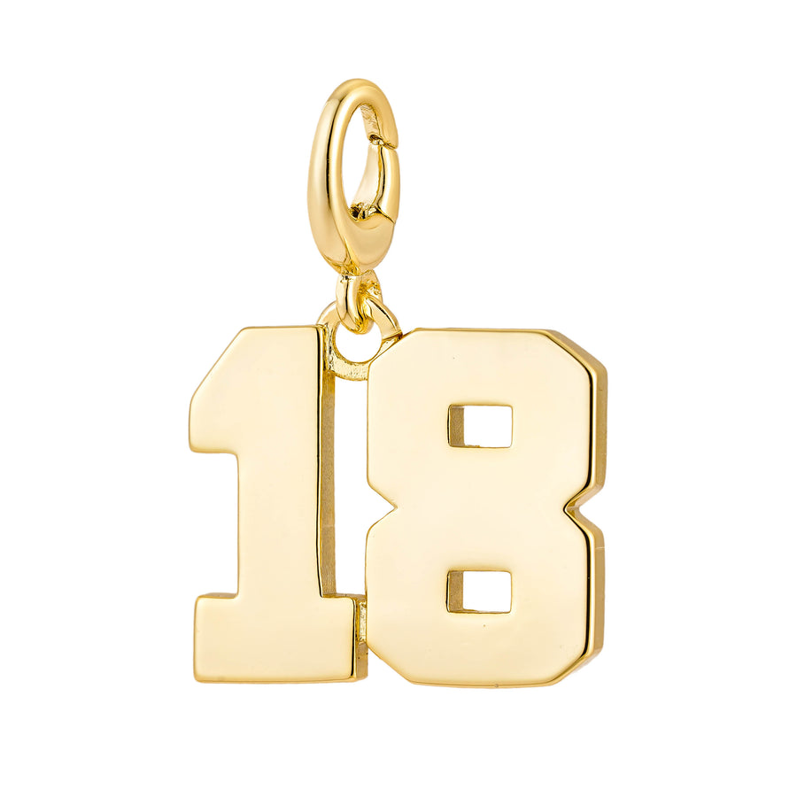 Drip Digits - Gold Number Pendant