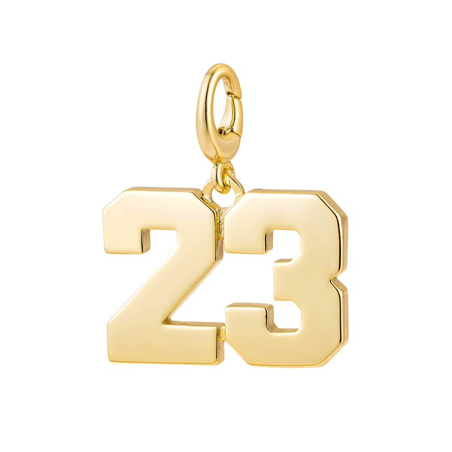 Drip Digits - Gold Number Pendant