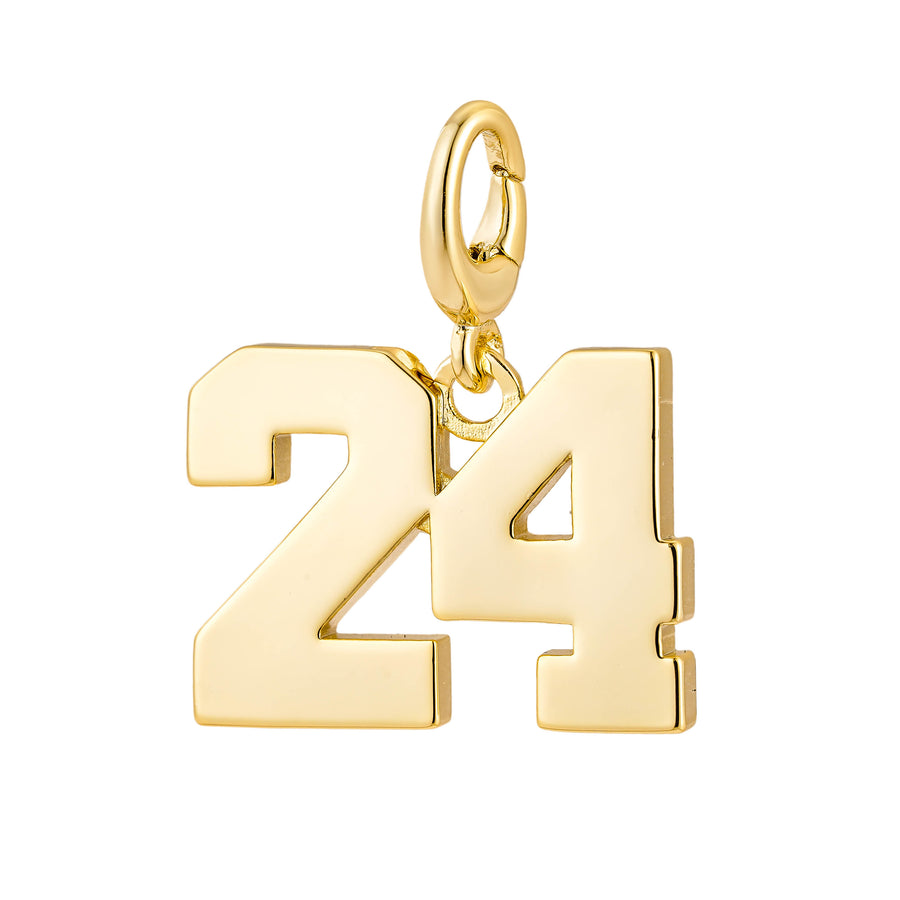 Drip Digits - Gold Number Pendant