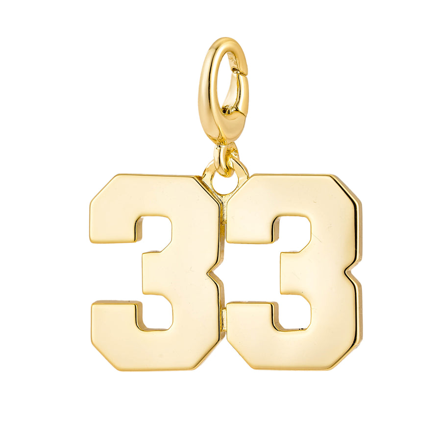 Drip Digits - Gold Number Pendant