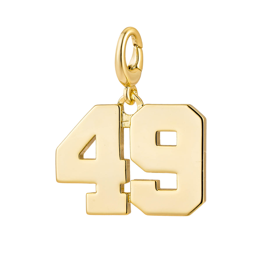 Drip Digits - Gold Number Pendant