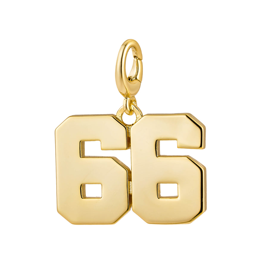 Drip Digits - Gold Number Pendant