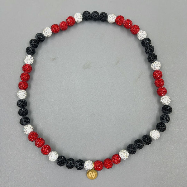 Momentum Drip - Red, White & Black Team Spirit Necklace