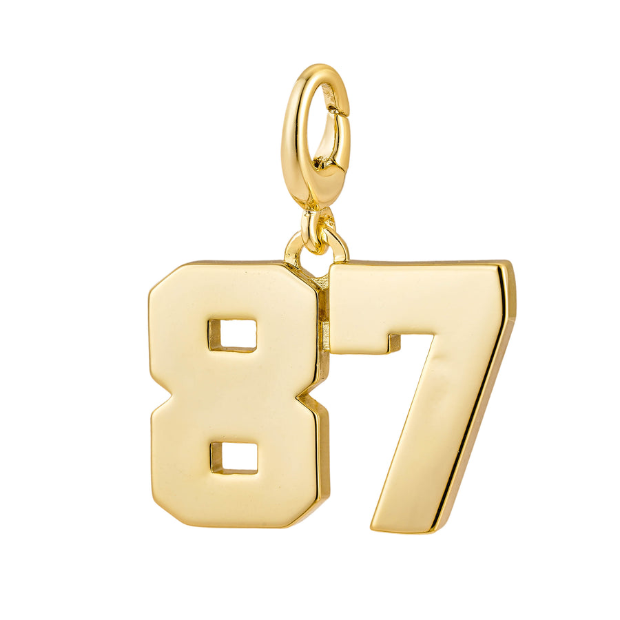 Drip Digits - Gold Number Pendant