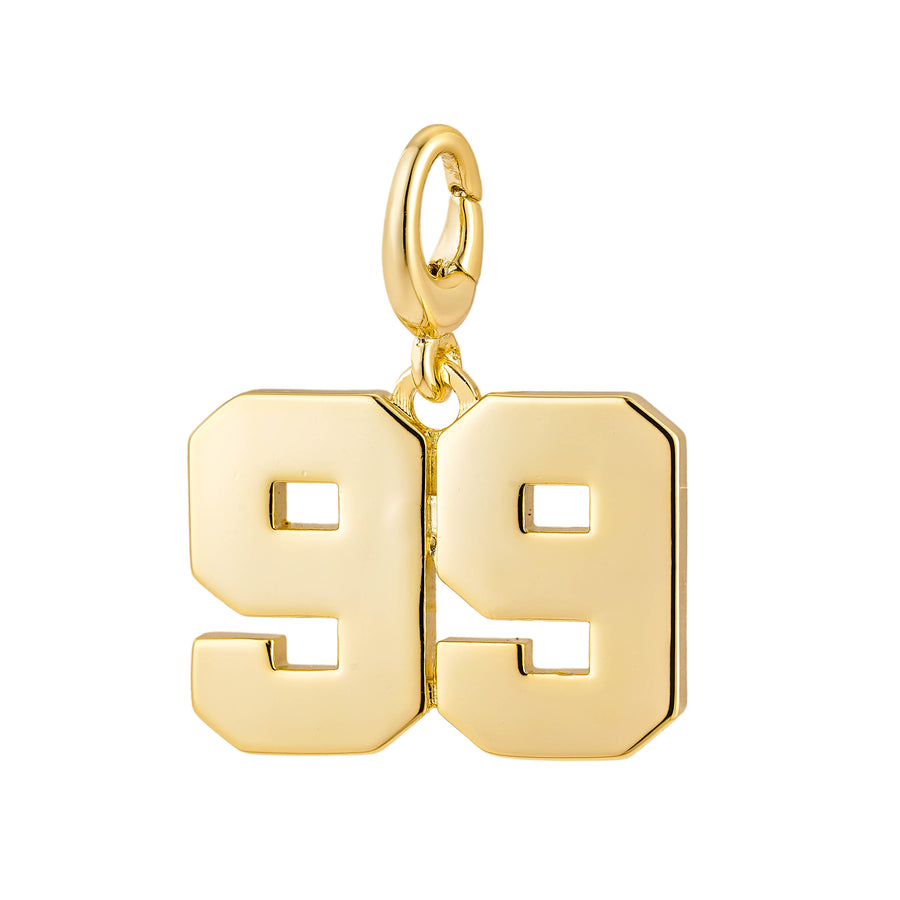 Drip Digits - Gold Number Pendant