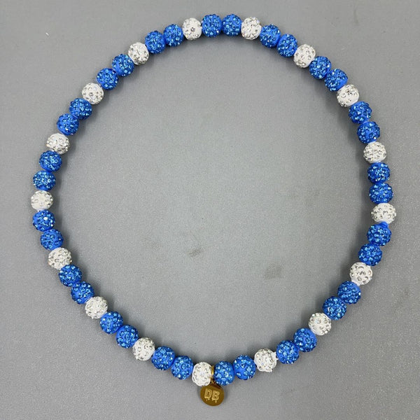 Storm Drip - Light Blue & White Team Spirit Necklace