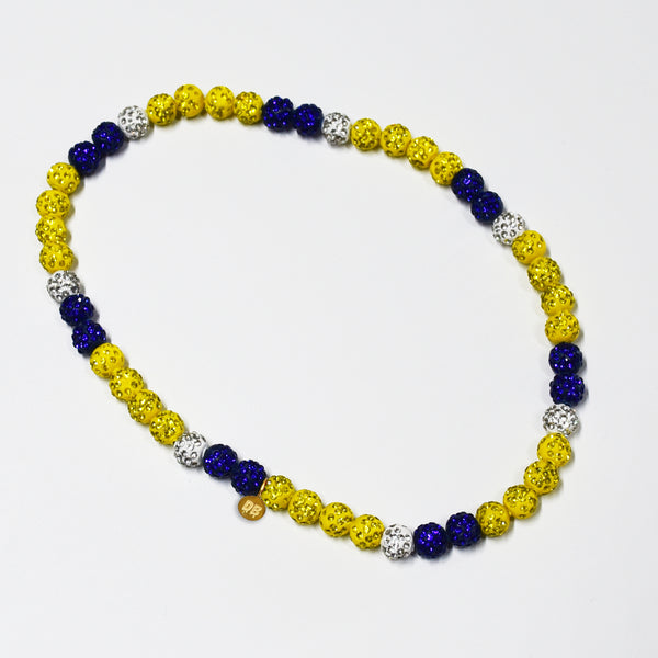 Champion Drip – Blue, Yellow & White Team Spirit Necklace