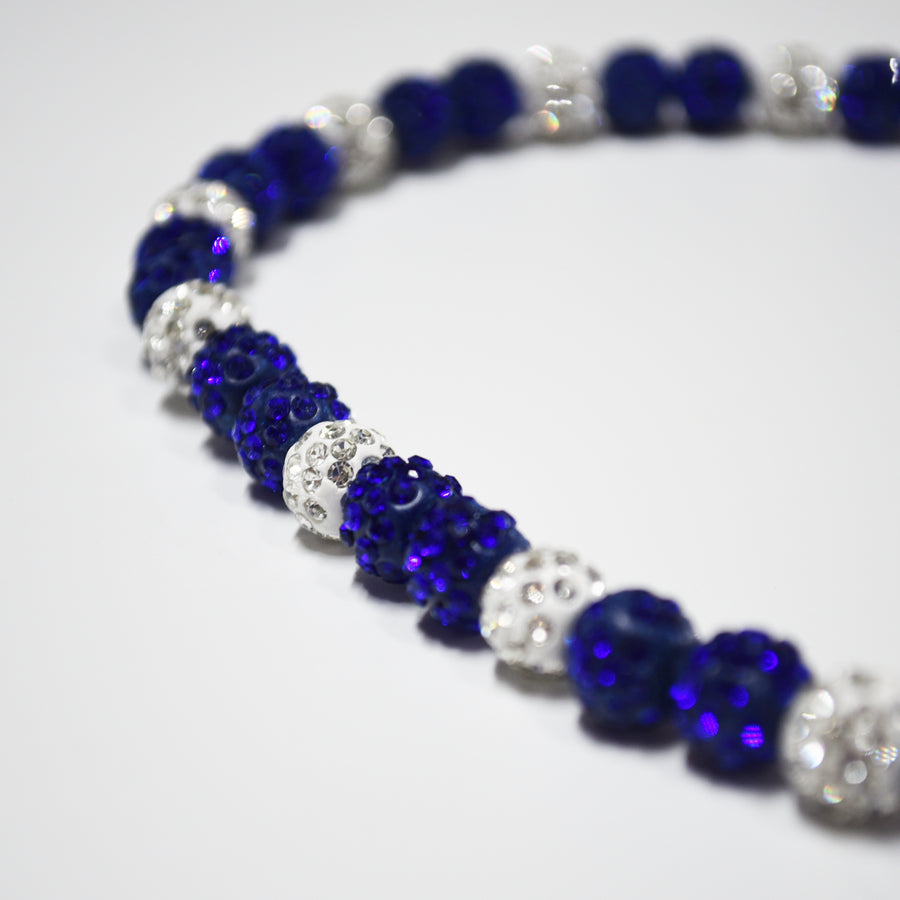 Victory Drip – Blue & White Team Spirit Necklace