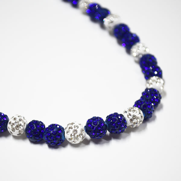 Victory Drip – Blue & White Team Spirit Necklace