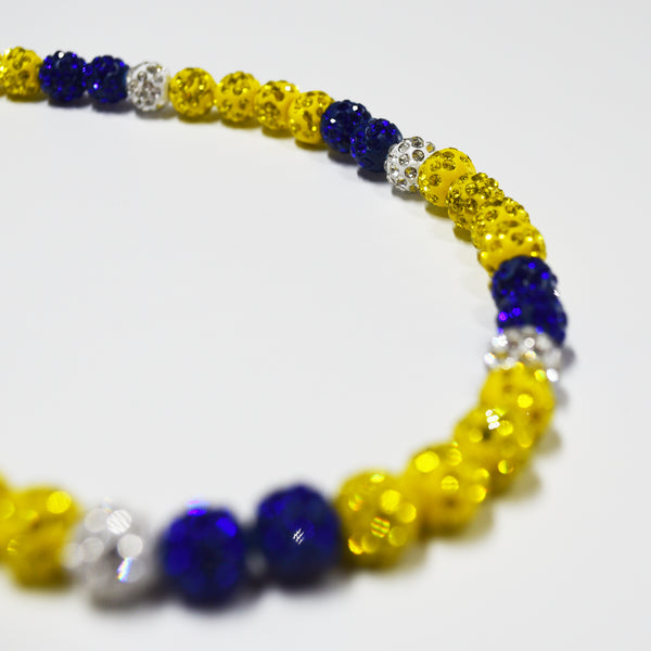 Champion Drip – Blue, Yellow & White Team Spirit Necklace
