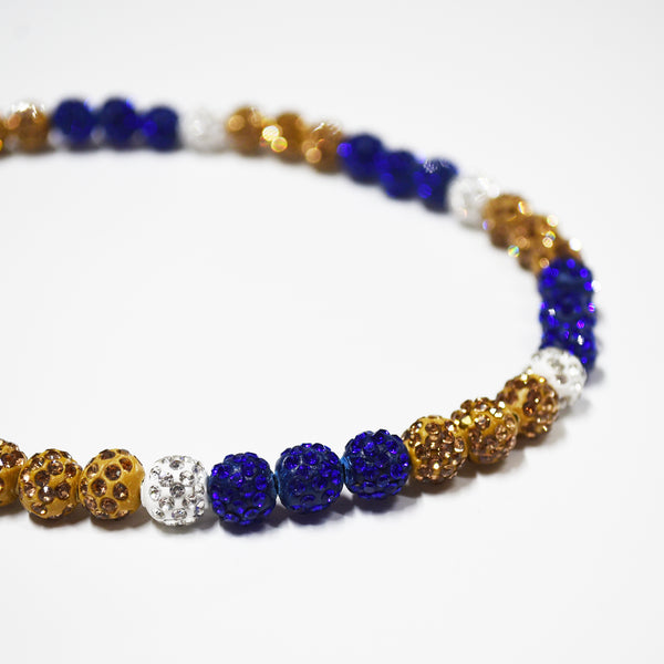 Royal Drip – Blue, Gold & White Team Spirit Necklace