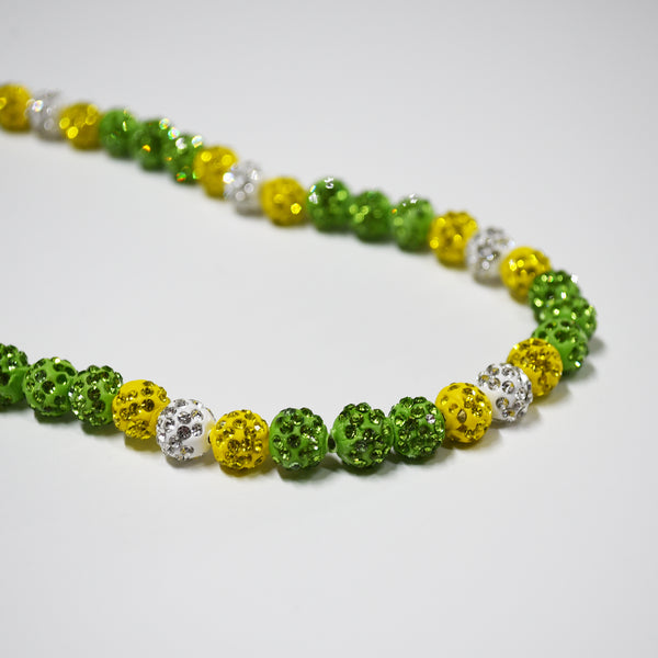 Gridiron Drip - Green, Yellow & White Team Spirit Necklace