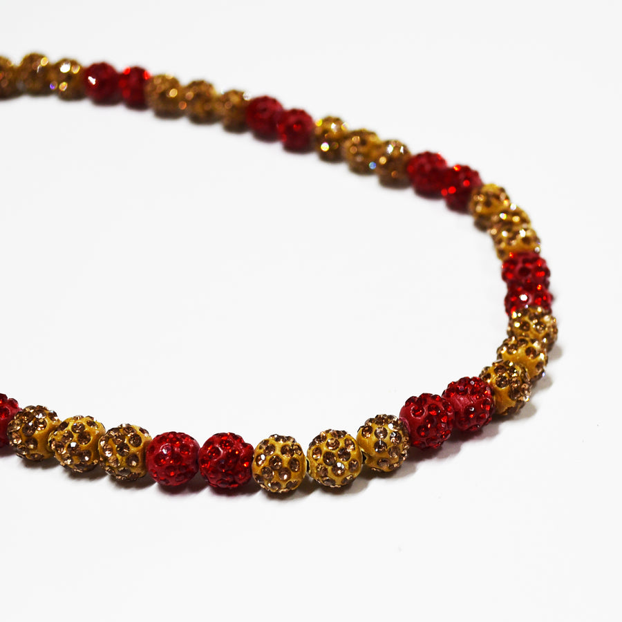 Inferno Drip – Red & Gold Team Spirit Necklace