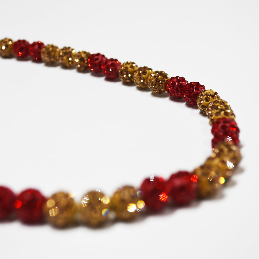 Inferno Drip – Red & Gold Team Spirit Necklace