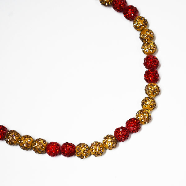 Inferno Drip – Red & Gold Team Spirit Necklace