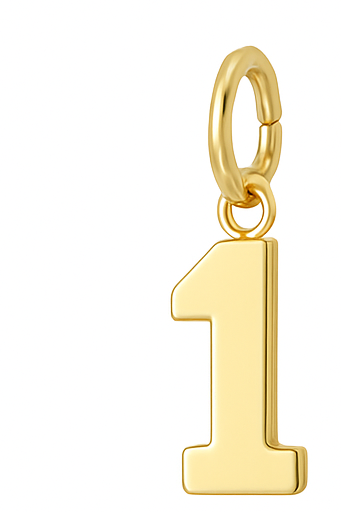 Drip Digits - Gold Number Pendant
