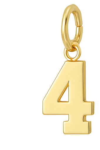 Drip Digits - Gold Number Pendant