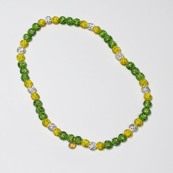 Gridiron Drip - Green, Yellow & White Team Spirit Necklace