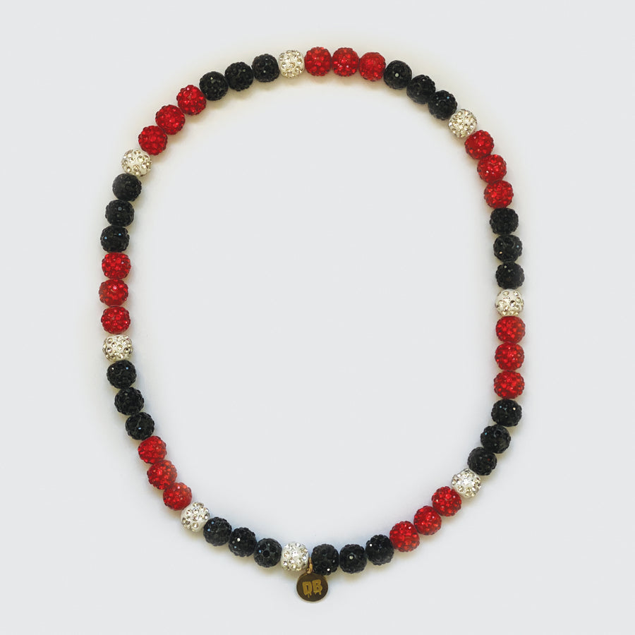 Momentum Drip - Red, White & Black Team Spirit Necklace