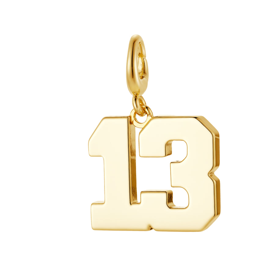 Drip Digits - Gold Number Pendant