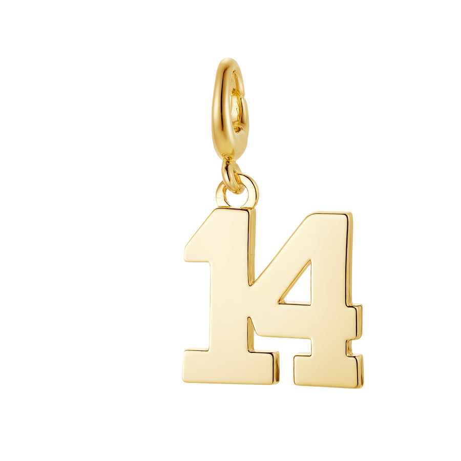 Drip Digits - Gold Number Pendant