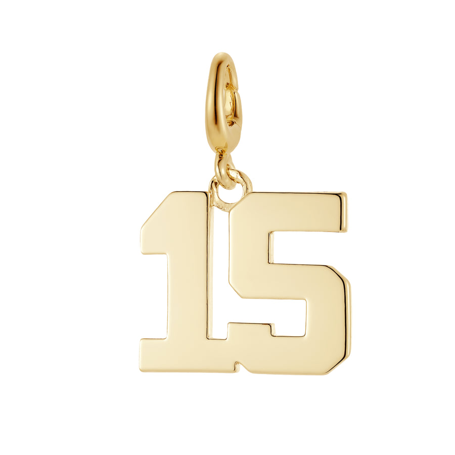 Drip Digits - Gold Number Pendant