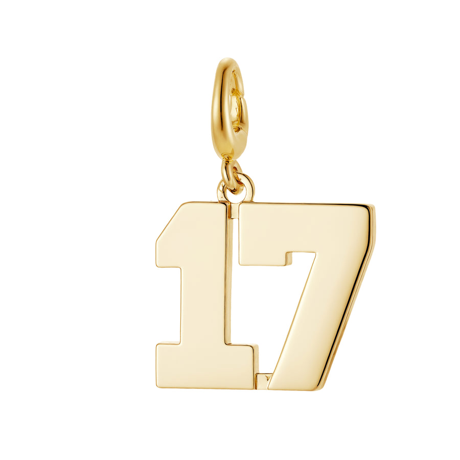 Drip Digits - Gold Number Pendant