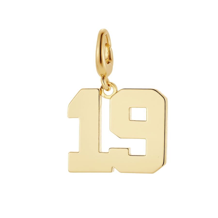 Drip Digits - Gold Number Pendant
