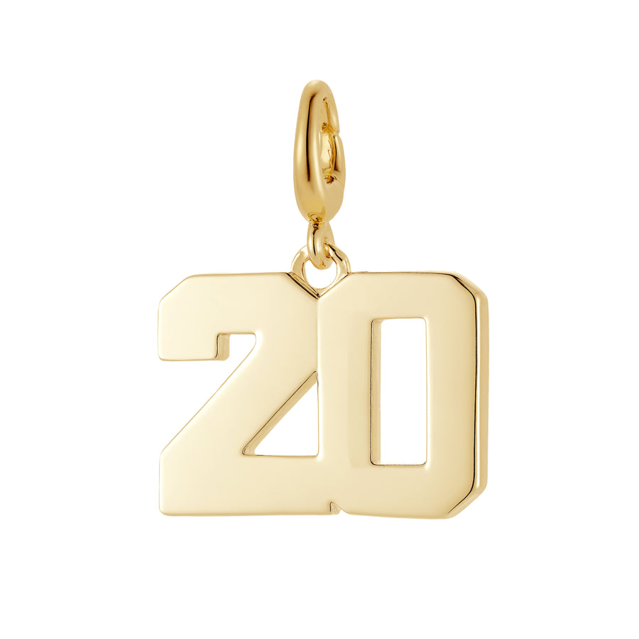 Drip Digits - Gold Number Pendant
