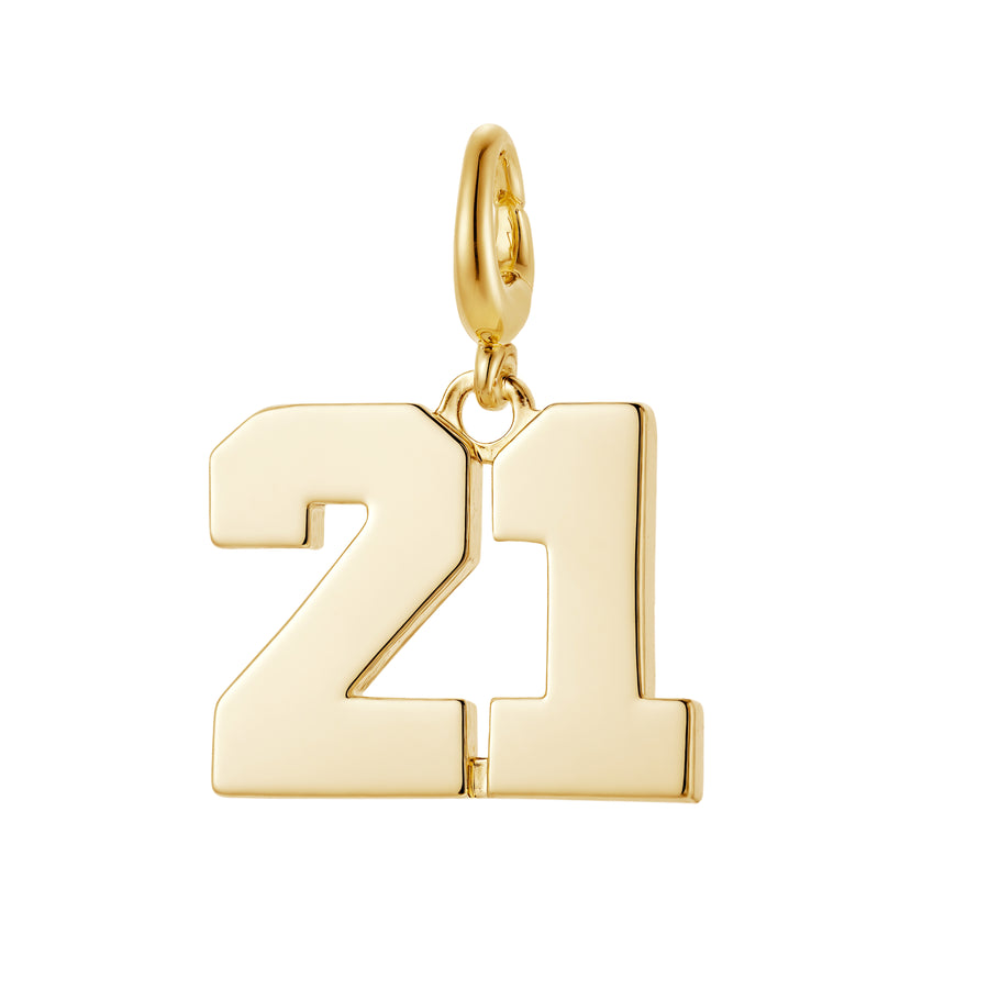 Drip Digits - Gold Number Pendant