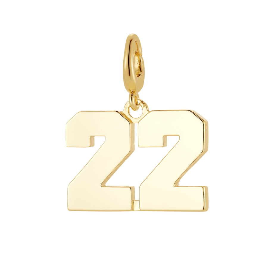 Drip Digits - Gold Number Pendant