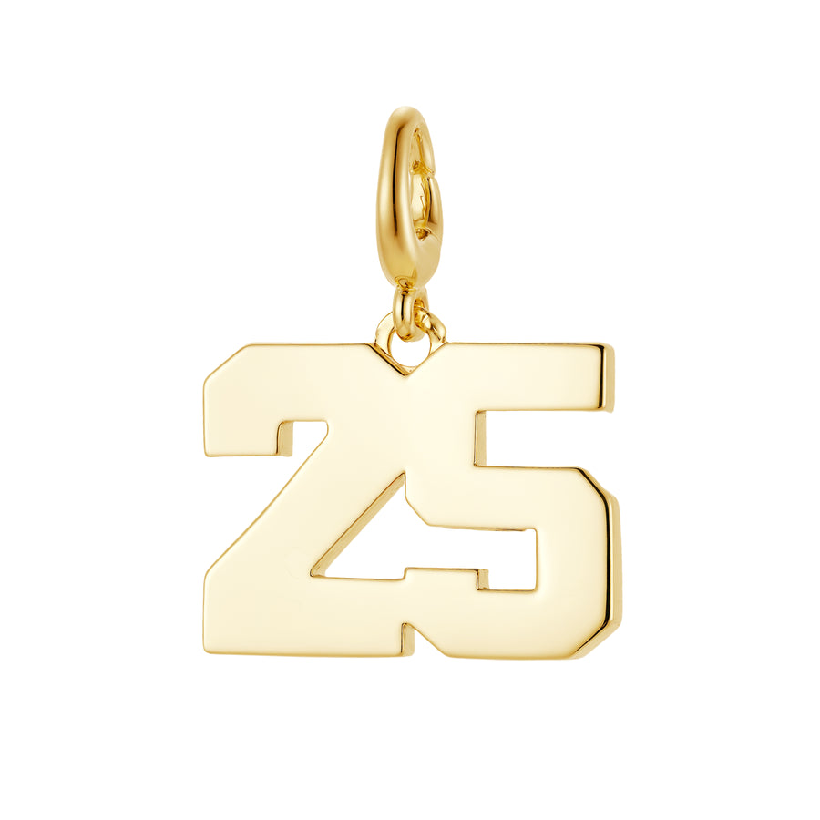 Drip Digits - Gold Number Pendant