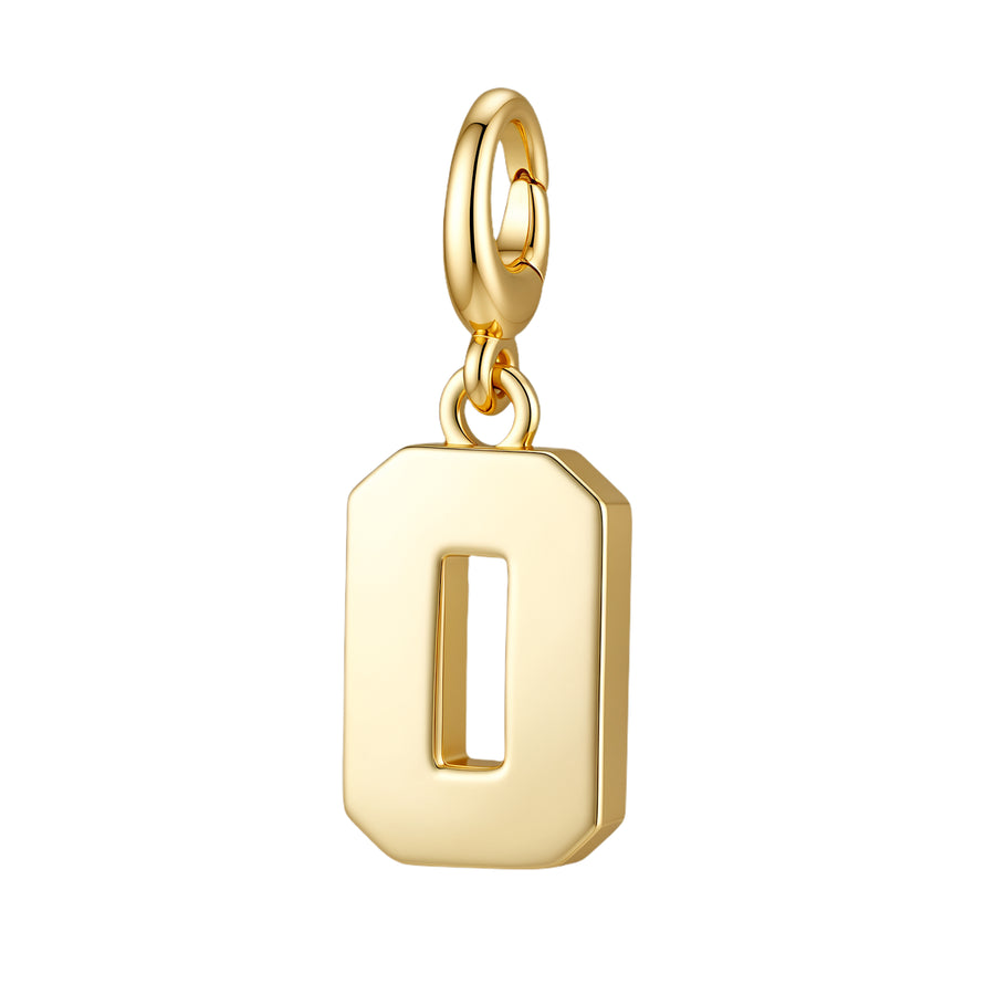 Drip Digits | Gold Number Charm Pendant with Clasp
