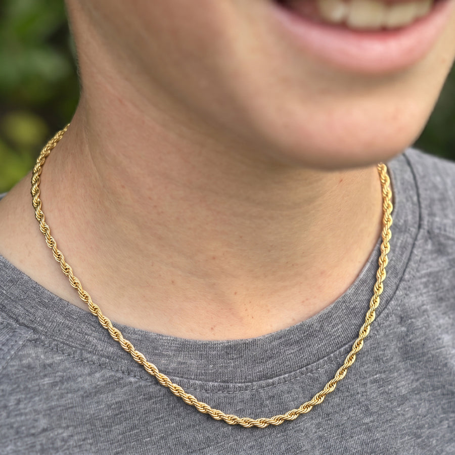 Midas Rope Chain Sports Necklace | Gold