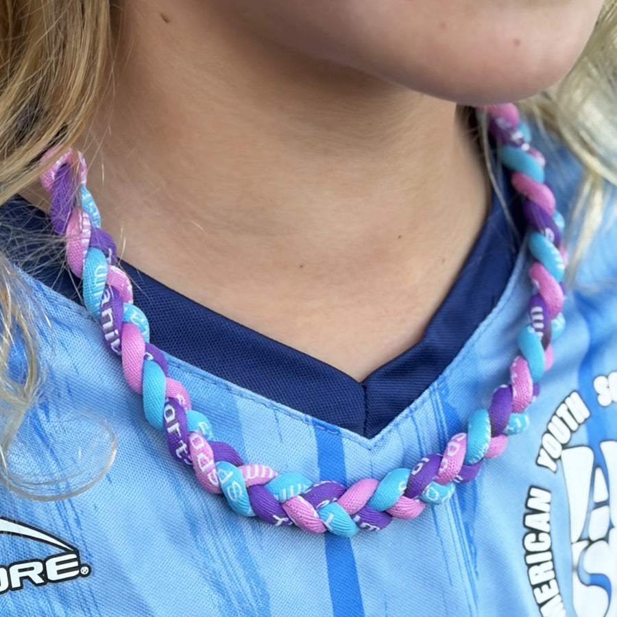 Nova Rope Sports Necklace | Pink, Purple & Light Blue