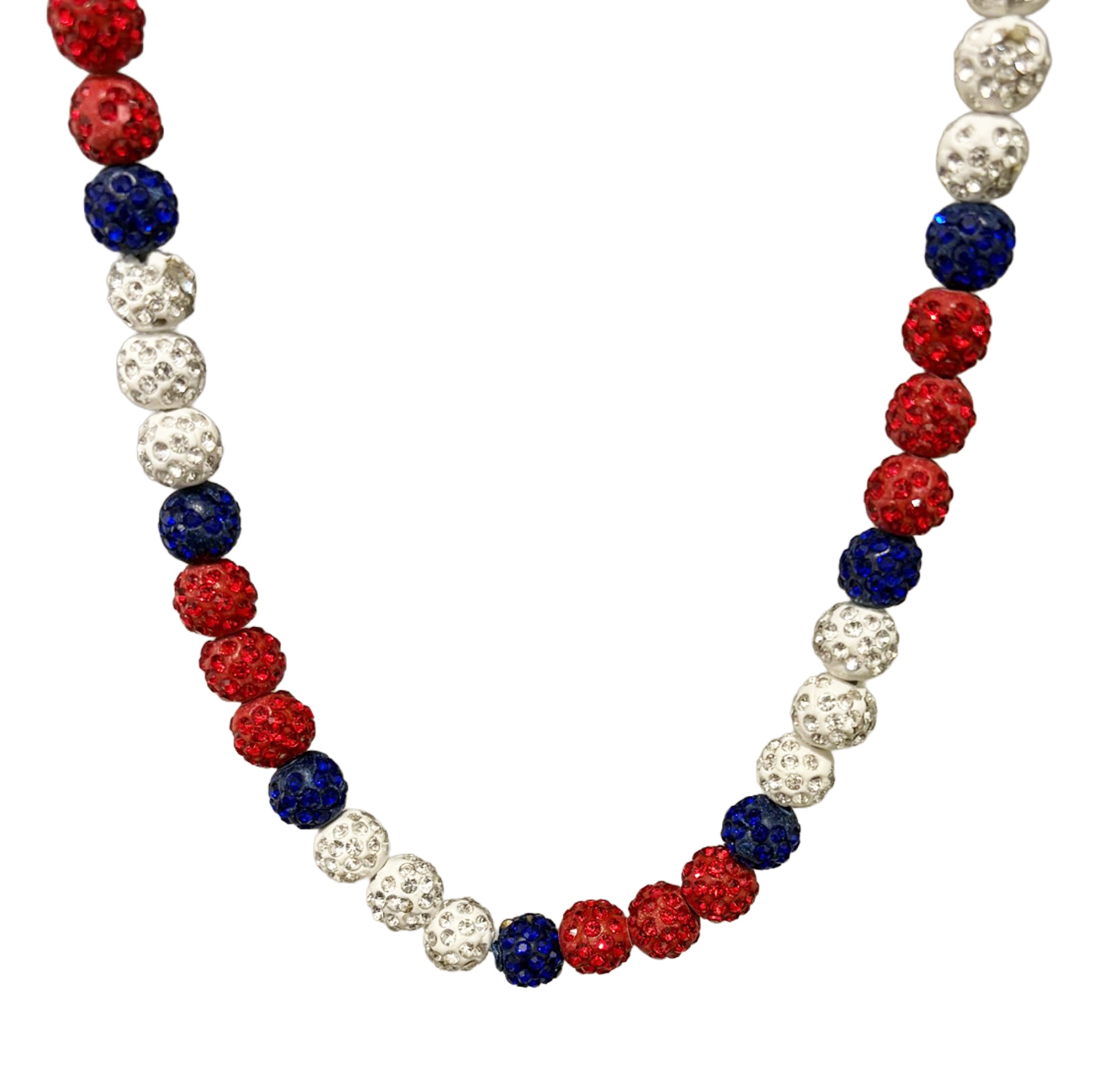 Red, White & Blue Kids Sports Necklace | Baseball Necklace for