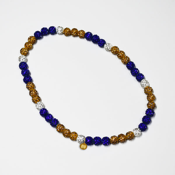 Royal Drip – Blue, Gold & White Team Spirit Necklace