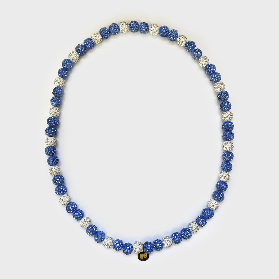 Storm Drip - Light Blue & White Team Spirit Necklace