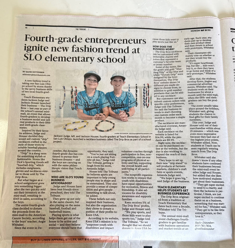 Alpha Drip - Red & Black Team Spirit Necklace