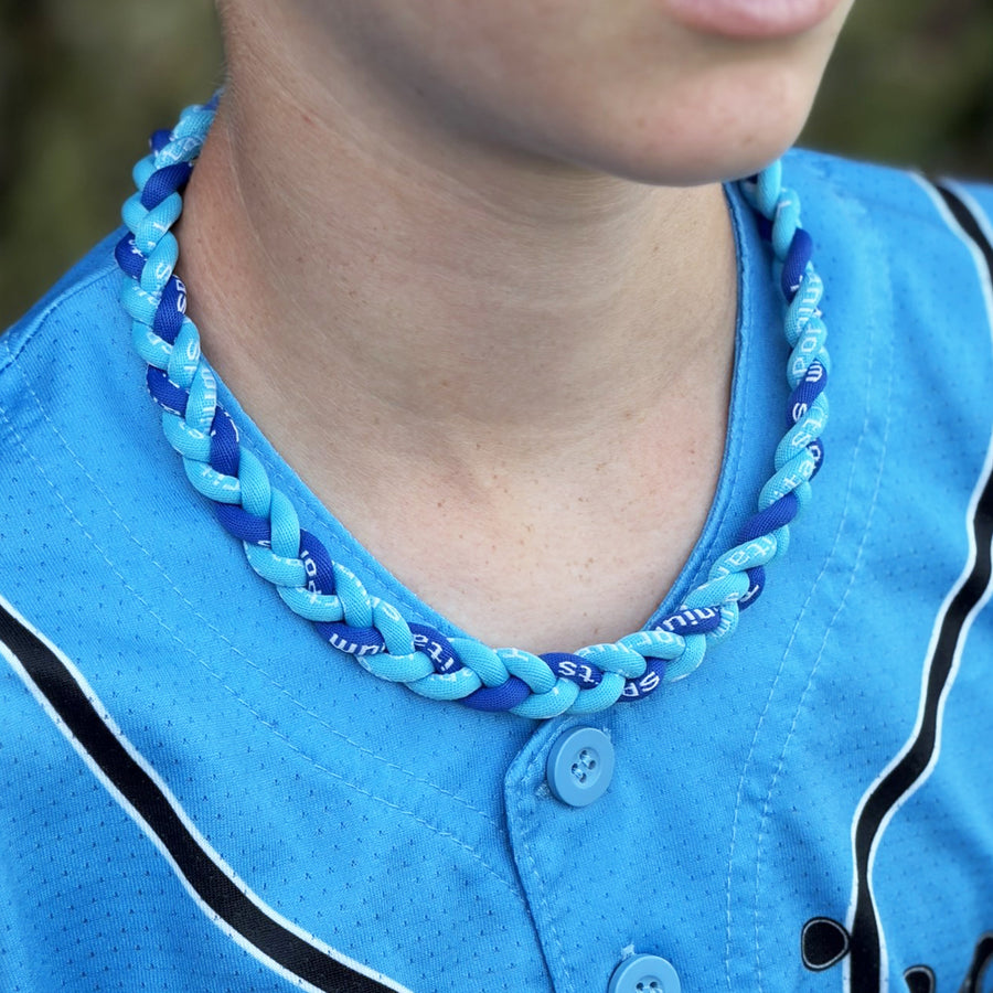 Striker Rope Sports Necklace | Light Blue & Dark Blue